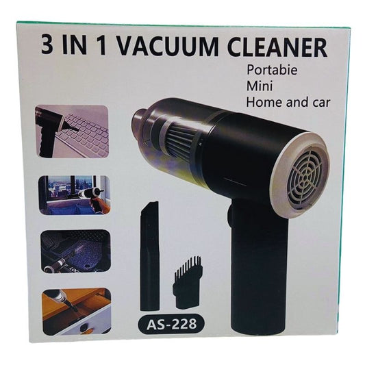 3 In 1 Portable Vacuum Cleaner Duster Blower | Air Pump Wireless Hand-held Cleaning For Car Home